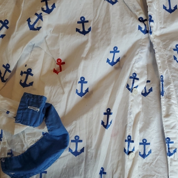 Boys Anchor Button up shirt - Picture 3 of 3